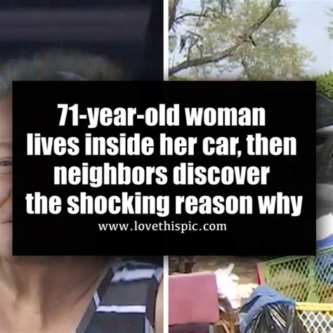 71-year-old woman lives inside her car, then neighbors discover the ...