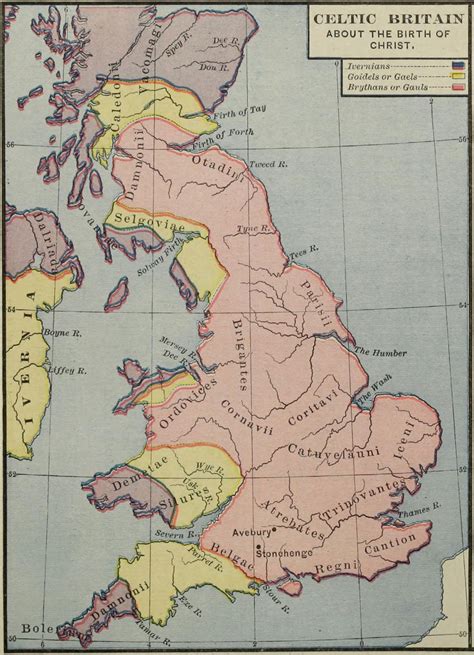 Map of the Celtic Britain