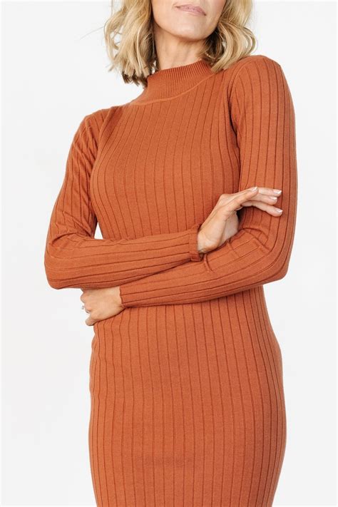 Jill Ribbed Midi Dress | Spice | Baltic Born