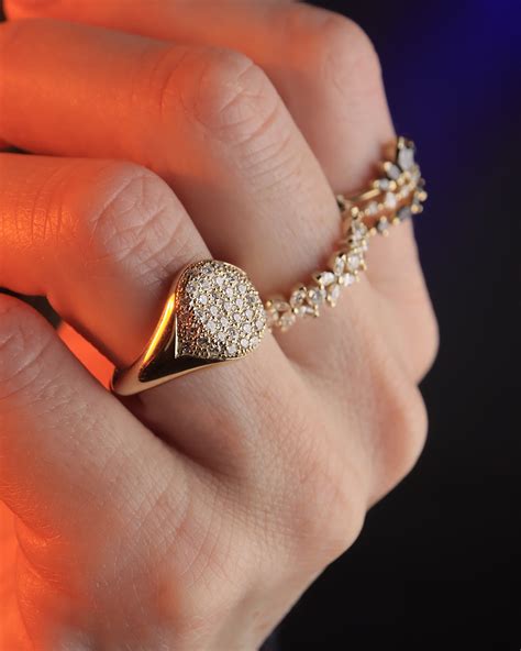 Danielle Ring in White Diamonds - Malka Jewelry