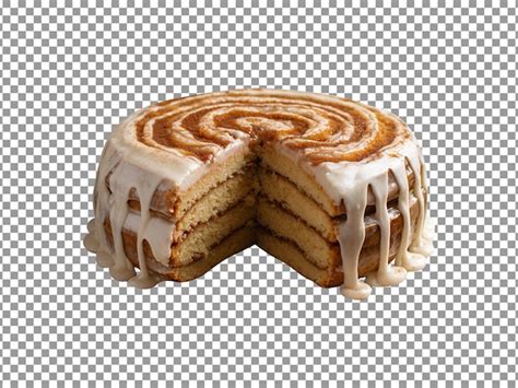 Вкусный торт с корицей, изолированные на прозрачном фоне | Премиум PSD Файл
