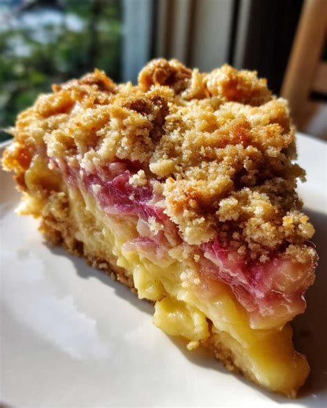 Old-Fashioned Rhubarb Custard Crisp: A Divine Bite - GourmetGusto