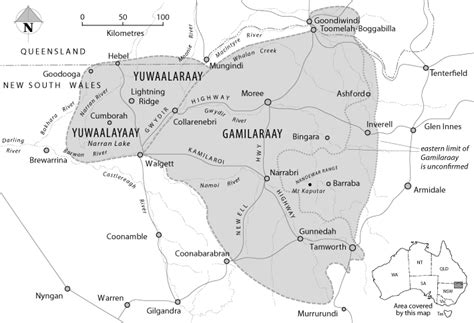 maps  gamilaraayyuwaalaraay country
