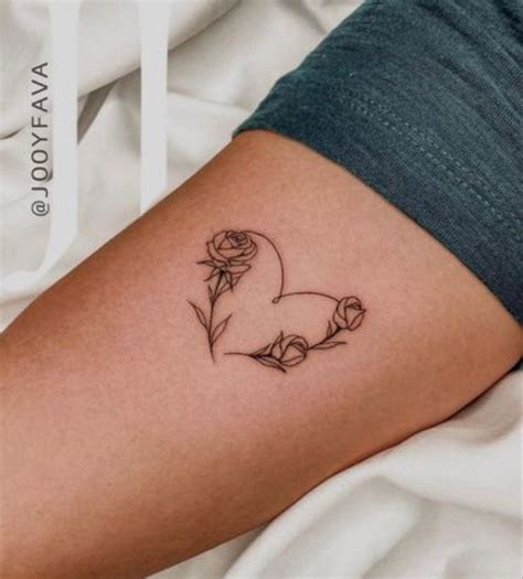 rose heart tattoo | Enkel tatoeage ontwerpen, Tatoeage ideeën, Tatoeage