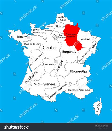 Vector Map Of State Champagne-Ardenne, Location On France. France