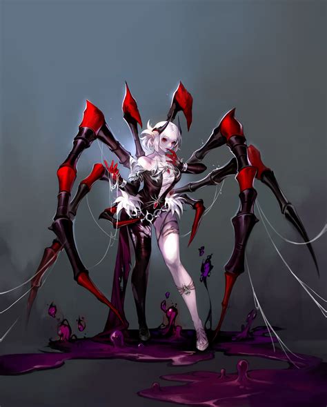 artstation monsterarachne hy  monster girl character art