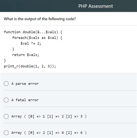 solved php assessment  php     correct   cheggcom
