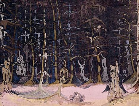 Зимние гномы (Эскиз декорации) (картина) — Рерих Н.К. (Часть 2)