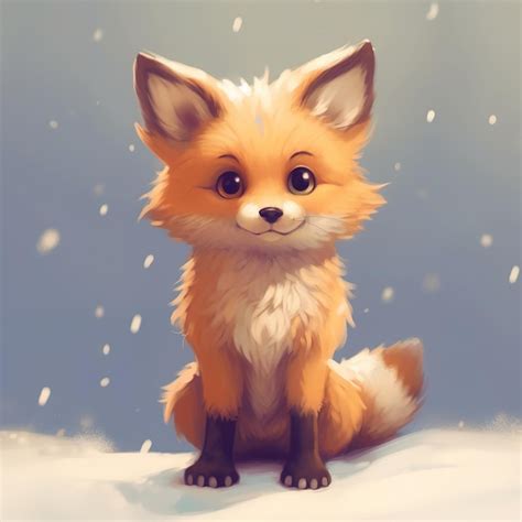 Premium AI Image | cute fox illustration