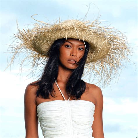 CATALINA Frayed Straw Hat In Nude by BrunnaCo – Pomp and Port