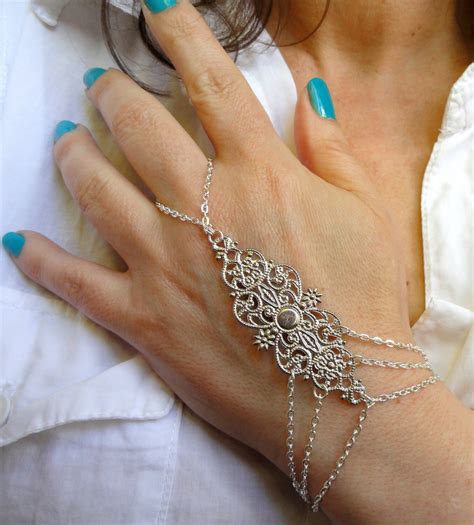Slave Bracelet Silver Slave Bracelet Ring Multi Chain Silver | Etsy