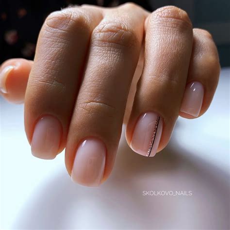 Нюдовый маникюр | Nail manicure, Glitter gel nails, Nails