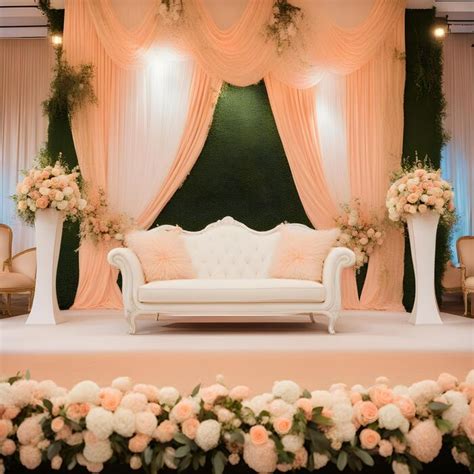 peach wedding decor stock  images  backgrounds