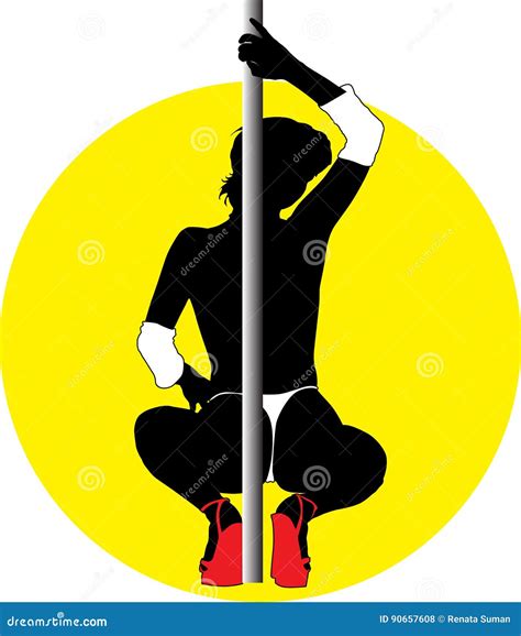 Silueta De La Muchacha Del "strip-tease" Ilustración del Vector