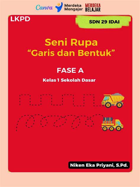 lkpd seni rupa garis  bentuk fase  kelas  sd