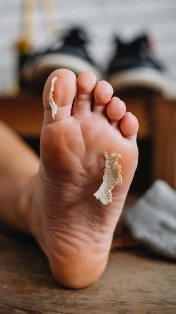 Pé Descascando Em Baixo - Pé com uma pele de calço descascando da parte inferior do pé | imagem ...