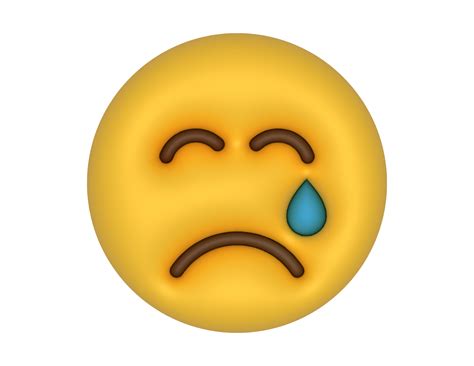 a 3d Crying Emoji on a transparent background 38512168 PNG
