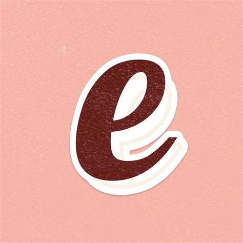 Alphabet letter E vintage handwriting cursive font psd | free image by ...