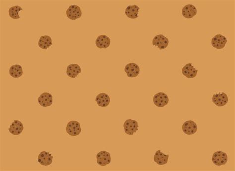 a cookie pattern is shown on an orange background