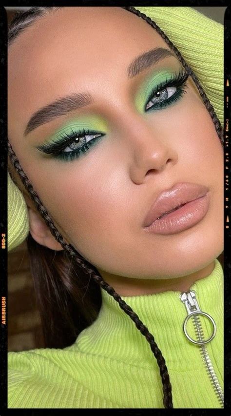 Neon Green 90s in 2023 | Black eye makeup, Yellow eye makeup, Green makeup