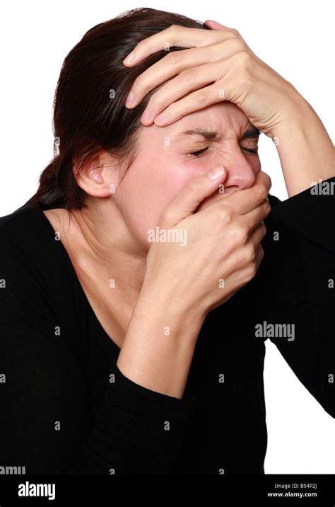 woman  scared   stock photo alamy