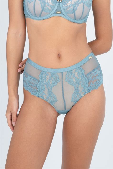 Трусы женские голубые ROSE&PETAL LINGERIE ELEONORE - parishop.ru
