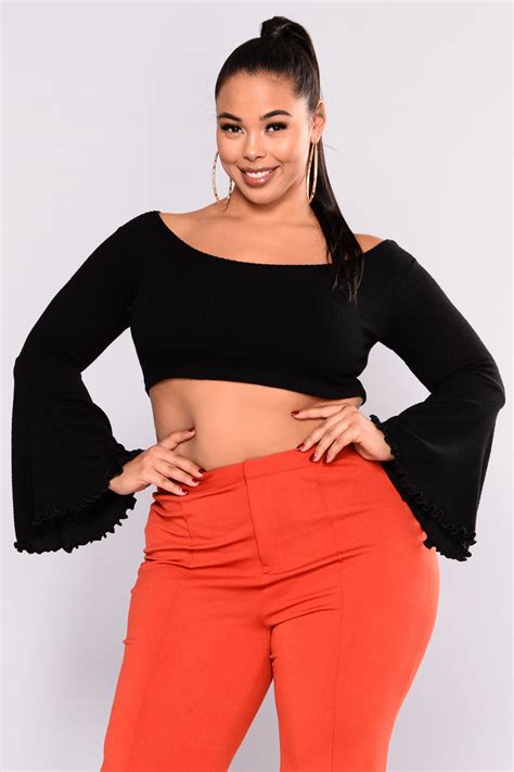 Bossa Nova Bell Sleeve Top - Black | Fashion Nova