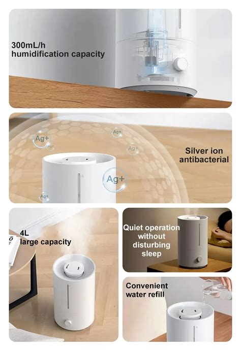 Xiaomi Mijia Humidifier 2: 300mL/h Mist, 4L Capacity, Quiet Operation ...