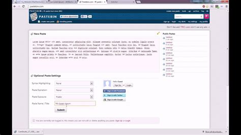 Pastebin tutorial - YouTube