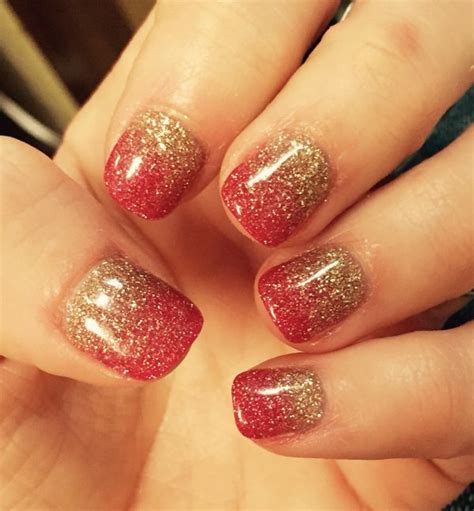 The Best Ideas for Red Nails with Gold Glitter - Home, Family, Style and Art Ideas