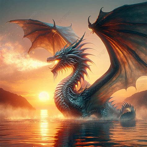 A Majestic Dragon Depicted In Vibrant Fantasy Art Background ...