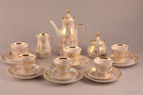 Сервиз, "Марианна", на 6 персон (21 предмет), фарфор, Рижская ...