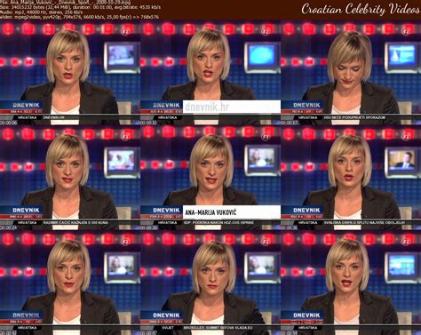 Croatian Celebrity Videos: Ana Marija Vuković - Dnevnik Sport - 2009-10-29