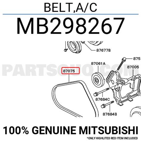 MB958692 Mitsubishi BELT,A/C, Price: 7.75$, Weight: 0.12kg - PartSouq ...