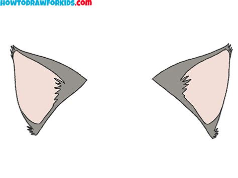 How to Draw Wolf Ears - Easy Drawing Tutorial For Kids