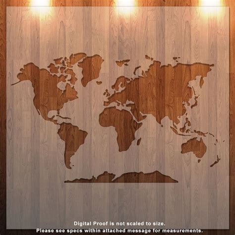 World Map Stencil - Etsy