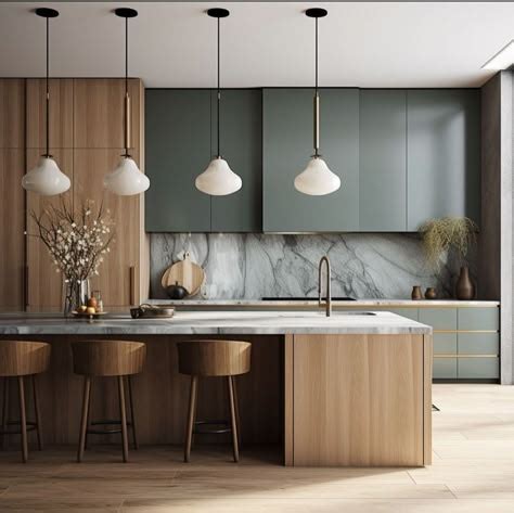 japandi kitchen design green