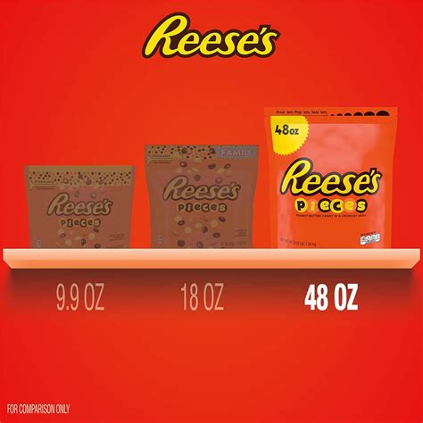 REESES PIECES – Caramelos de mantequilla de maní bolsa a granel de 48