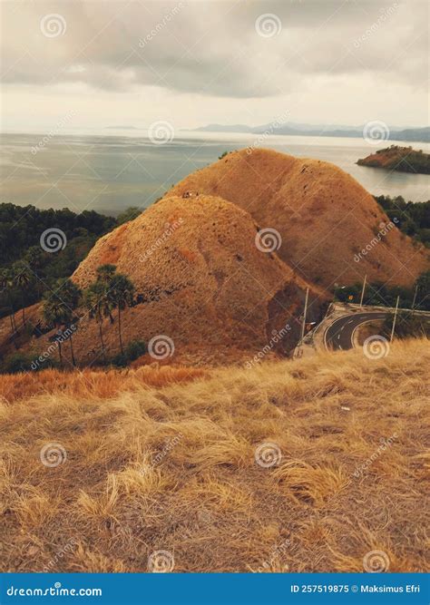 Nature Sea and Montain Orange Stock Image - Image of rock, nature