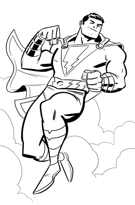 Shazam Coloring Pages | 90 Coloring pages for kids to print for free