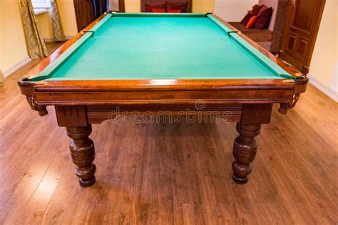 Billiard Table with Green Cloth Stock Photo - Image of game, play ...