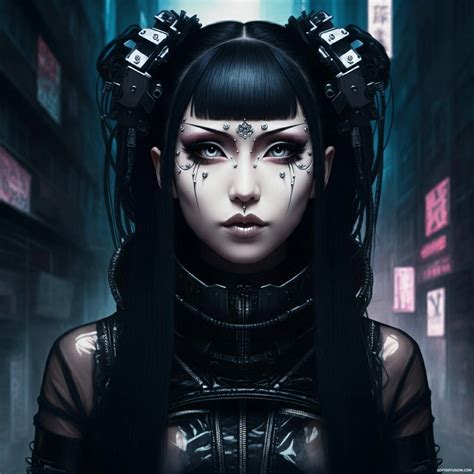 Cyberpunk Goth Japanese Woman | Soft Diffusion Gallery
