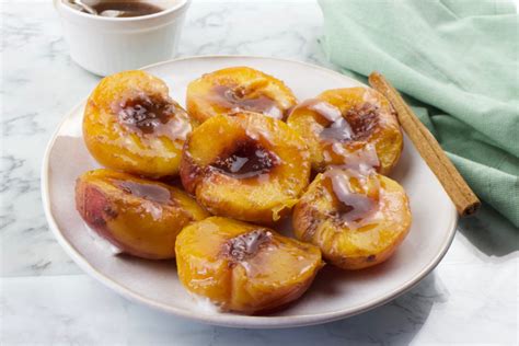 Cinnamon Poached Peaches With Sticky Ginger Syrup - Vivra Wellness