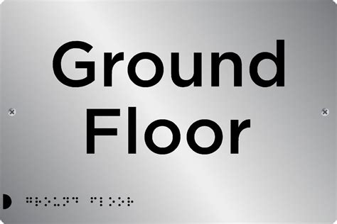 Ground Floor sign | Braille Signs