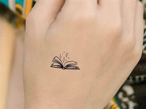 Book Stars Temporary Tattoo - Etsy