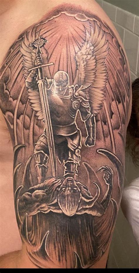 stmichael  sleeve finished today rtattoodesigns