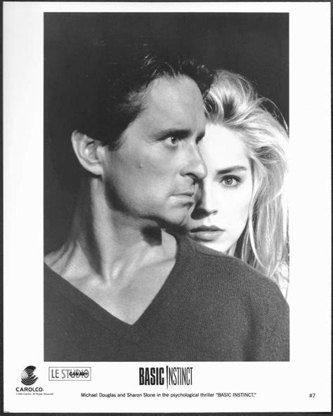 ~ Sharon Stone Basic Instinct Michael Douglas LOT 2 Original 1992 Promo