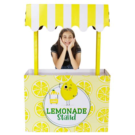 Kids' Cardboard Lemonade Stand - Premium, Portable, and Reusable