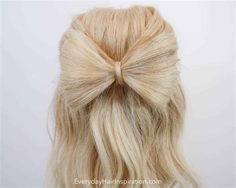 simple bow hairstyle for long hair 9