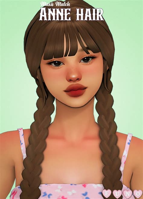 anne hair download (2024.06.14 release) – @eunosims on Tumblr